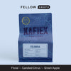 A bag of Jhoan Vergara Pink Bourbon coffee from Las Flores farm with tasting notes.