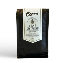 Black bag of Coava Coffee Roasters Girma Sentayehu—washed Ethiopian coffee with rich flavors.