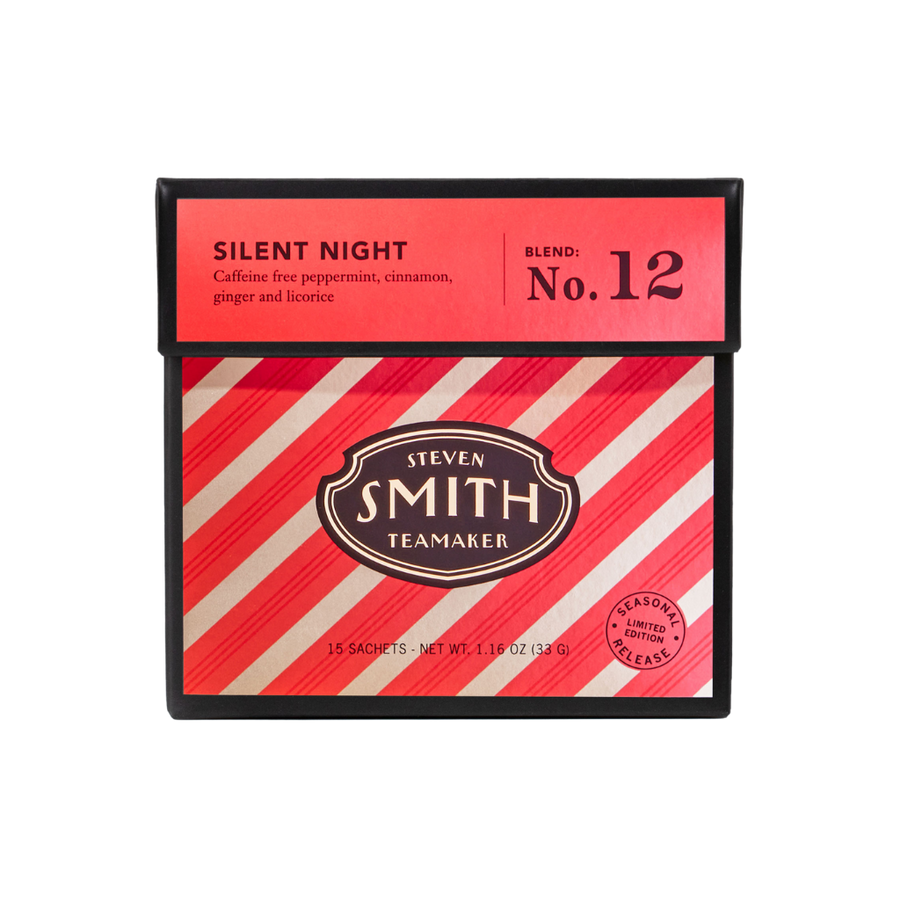 Box of Smith Teamaker Wholesale Silent Night caffeine-free peppermint tea. - media