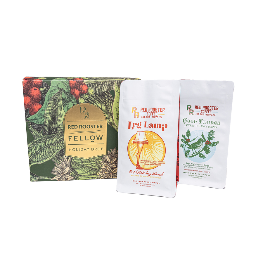 Red Rooster x Fellow Holiday Box: two festive blends—perfect for seasonal coffee lovers. - media