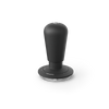 The Fellow Espresso Guided Tamper in black ensures consistent tamping on a white background.