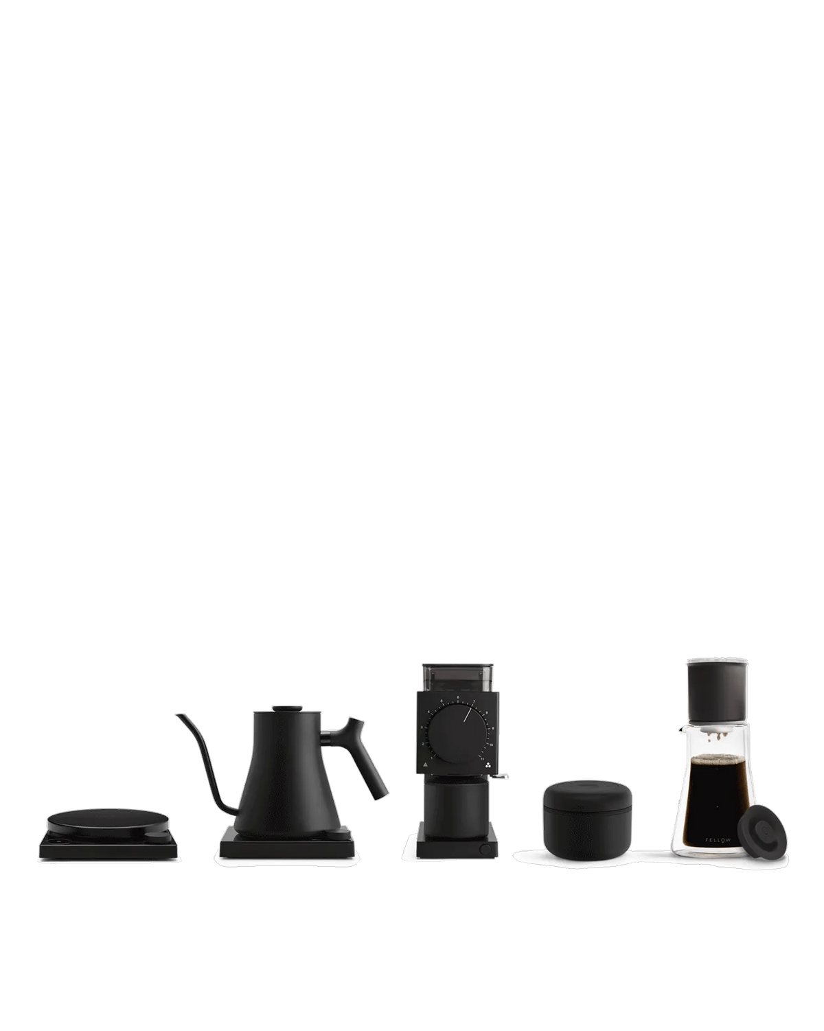 Fellow Build Your Own Brew Bar: scales, kettle, grinder, canister & coffee maker included.