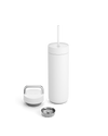 Fellow Carter 2-in-1 Chill Set: leakproof water bottle with straw, square lid & metal ring.