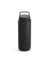 The Fellow Carter Carry Travel Mug is matte black with a silver handle and logo at the bottom.