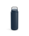 Stone Blue Fellow Carter Carry Travel Mug with handle and brand name on the front.