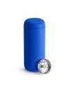 Fellow Carter Move Mug in Electric Cobalt with spill-proof strainer lid, great for coffee on the go.