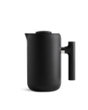 Fellow Clara French Press: matte black, vacuum insulated, mesh filter, side handle.