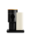 Fellow Opus 2 Conical Burr Grinder in Sesame + Maple on a white background.