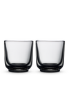 Two Pirch Espresso Glasses by Fellow sit side by side on a plain white background.
