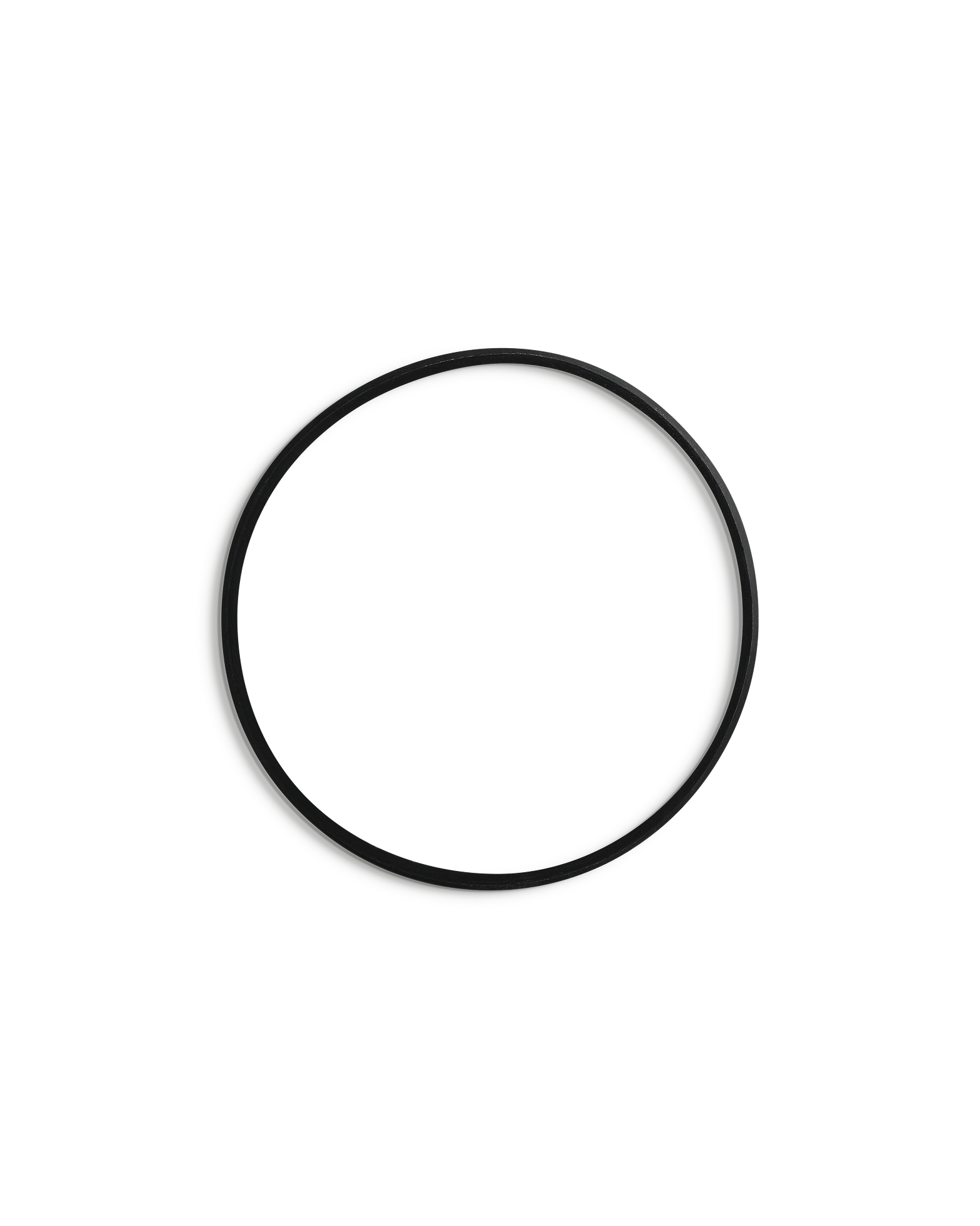 Fellow Espresso Series 1 Shot Splitter Gasket in black, shown on a white background.