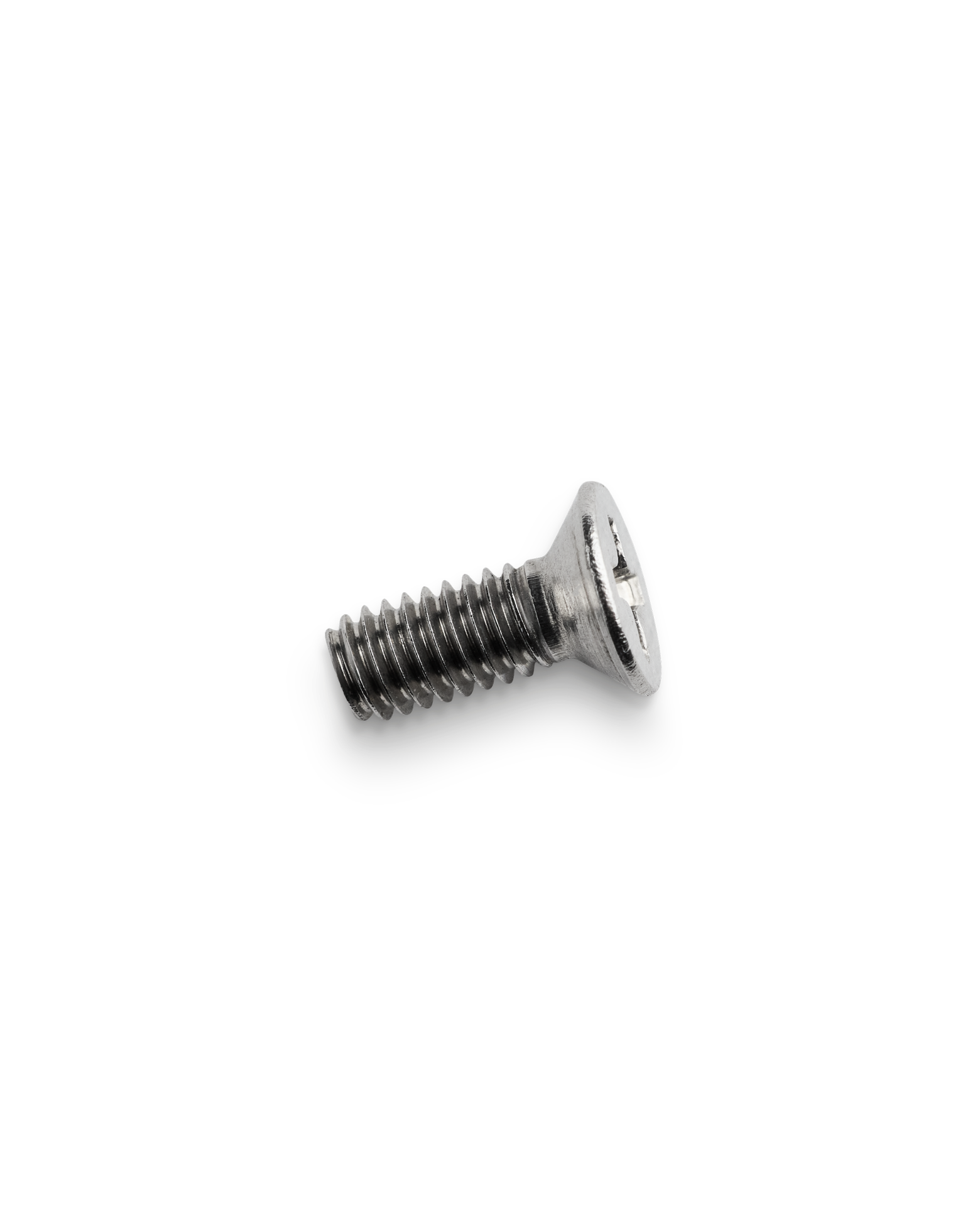 Fellow Shower Screen Screw: single silver, flat slotted head, on white background.