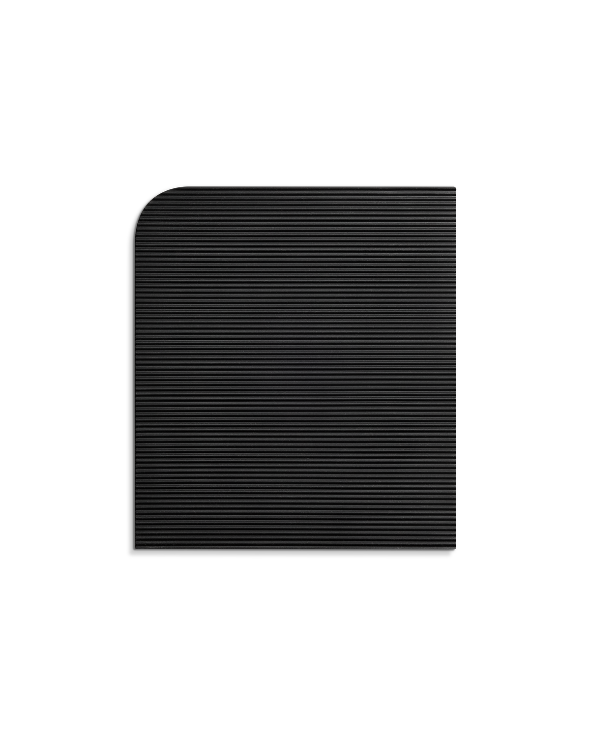 Black, ribbed square Series 1 Storage Pad—Fellow replacement rubber top for cup holder.