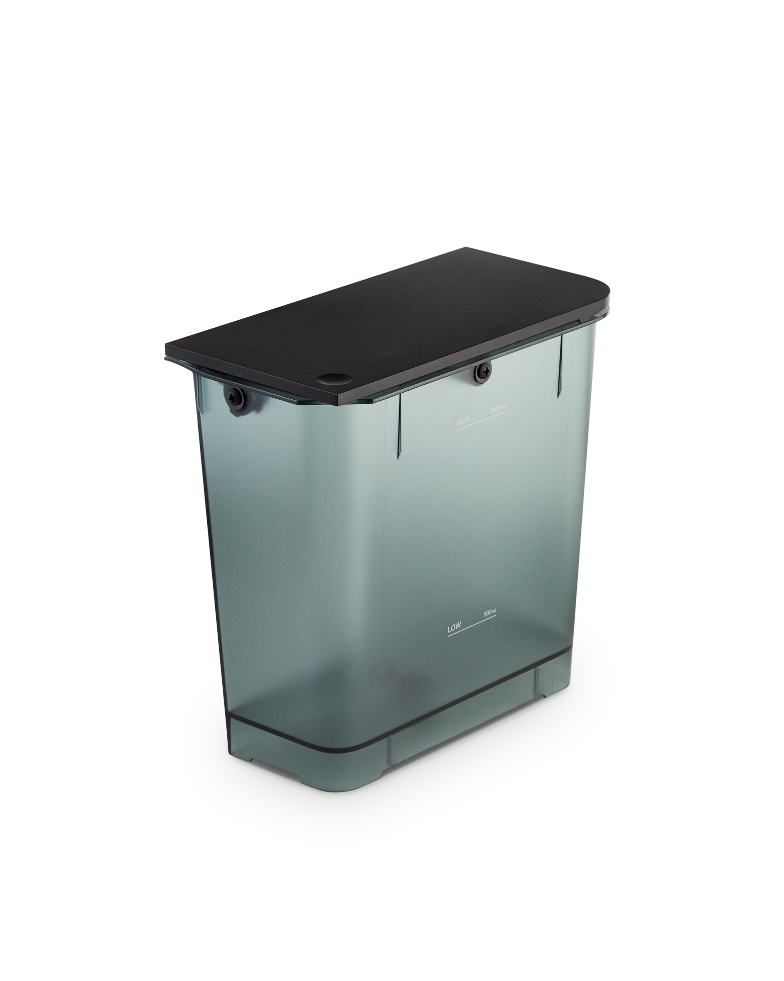 Fellow Series 1 Water Tank—translucent rectangular replacement with black lid.