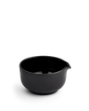 Fellow Matcha Set Ceramic Bowl in matte black with white accents and a small pouring spout.