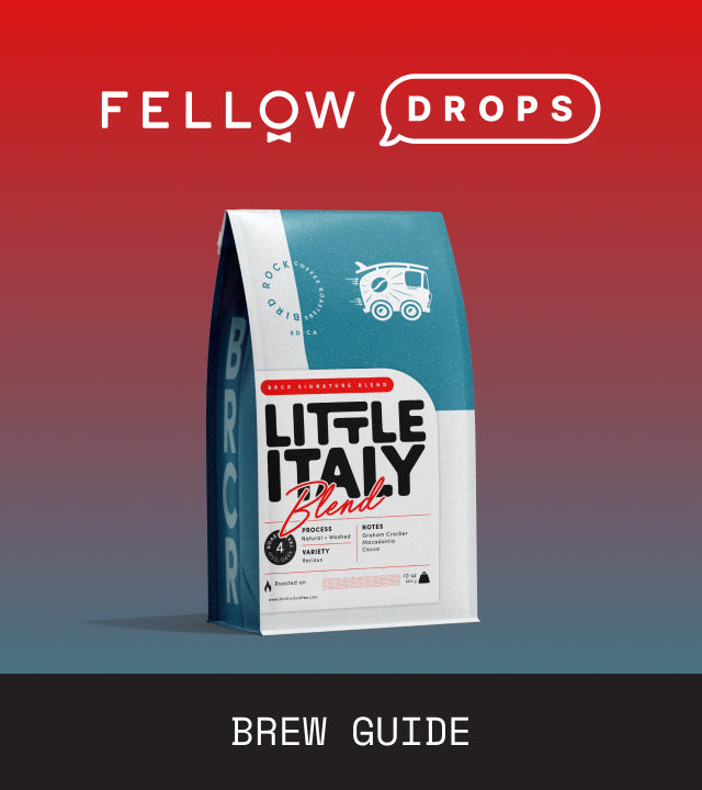 Fellow's Take on Bird Rock Coffee Roasters Little Italy Blend | Brew Recipe