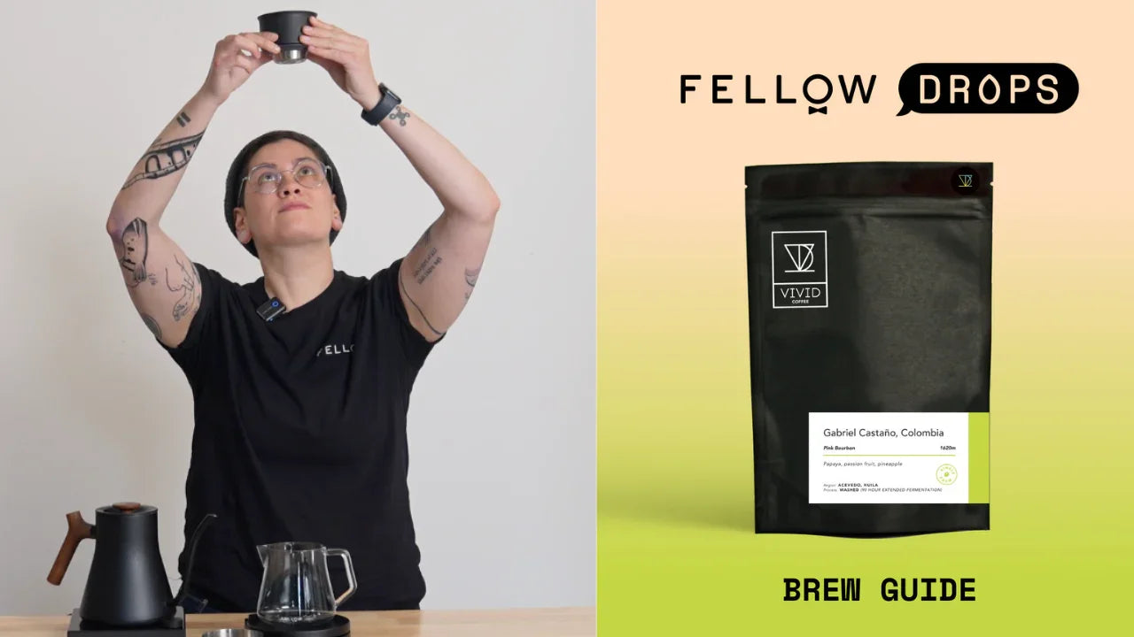 Fellow's Take on Colombia Gabriel Castaño Pink Bourbon by Vivid Coffee | Brew Recipe | Fellow