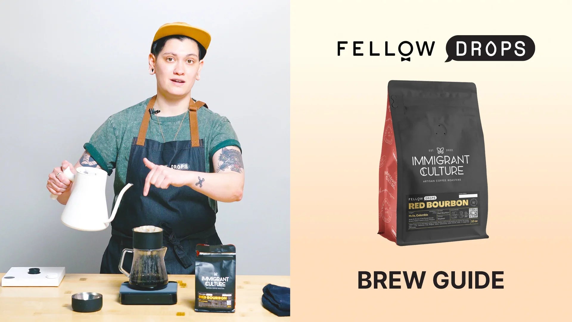 Fellow's Take On Colombia El Diviso Red Bourbon By Immigrant Culture | Pour-Over Brew Guide | Fellow
