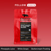 Decaf Colombia El Vergel Pink Bourbon by Equator Coffees in a red bag on a red background.