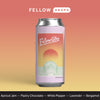 A can of Fellow Arcadia coffee with a sunset design; People Possession Drop flavor notes below.