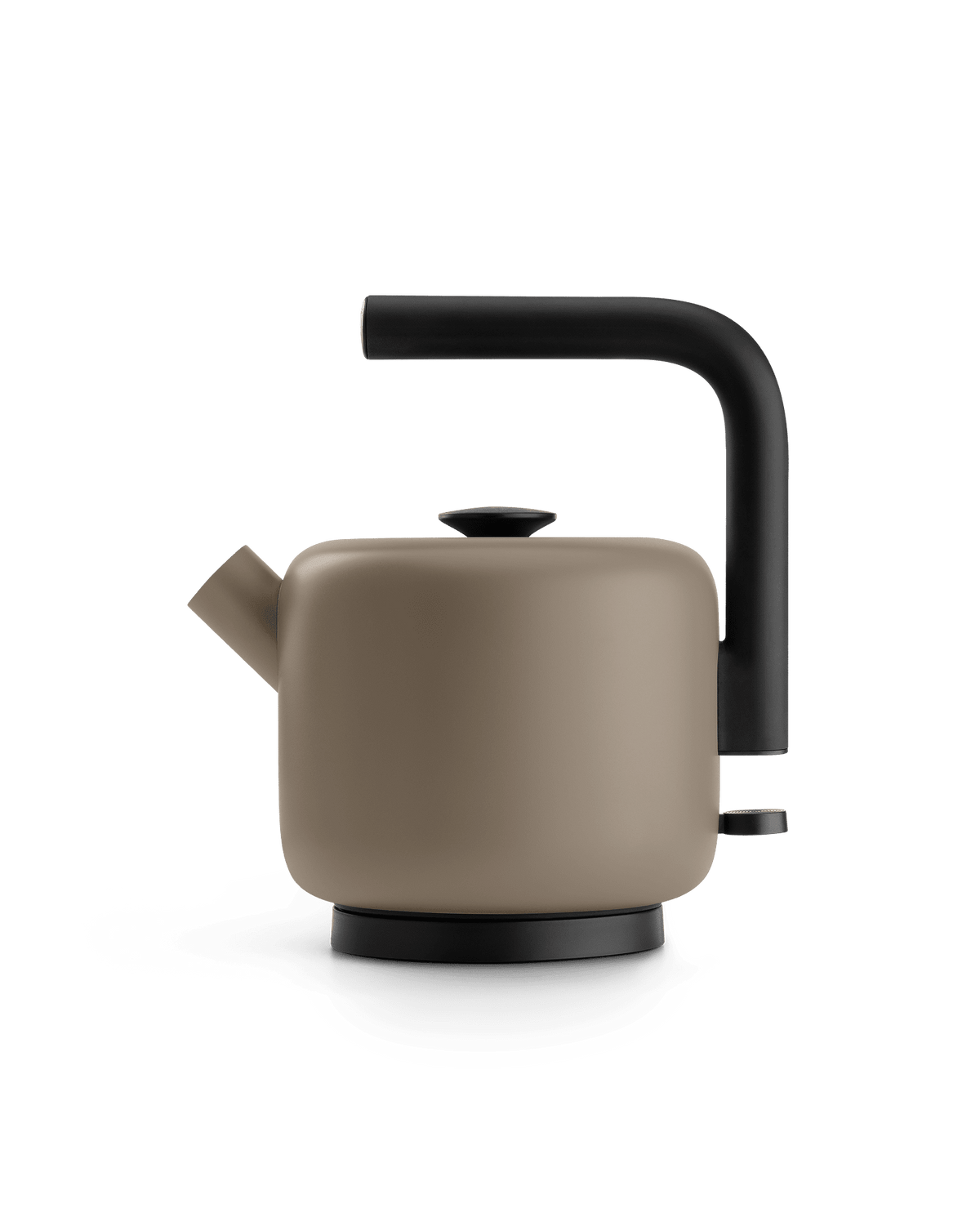 Fellow Clyde Electric Kettle in Malted Chocolate with a 1.5 L capacity, black handle and base.