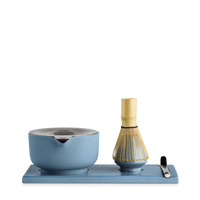 Fellow Matcha Set in Hazy Blue: bowl, whisk, scoop, strainer, and matching tray included. - media thumbnail