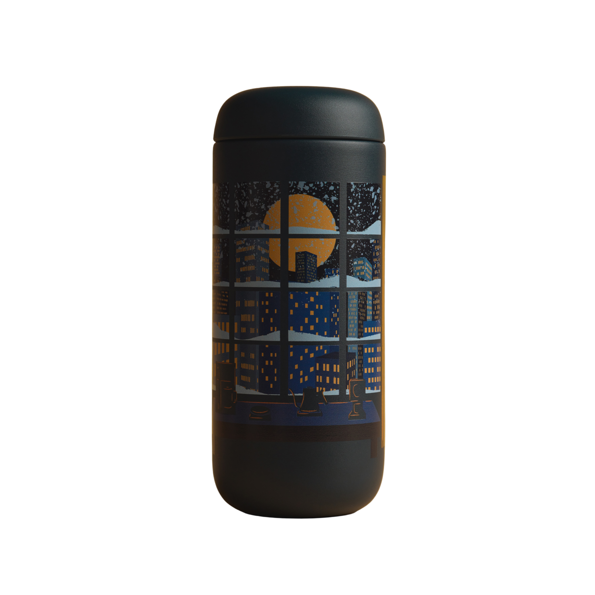 The Fellow Holiday Scene Carter mug in Stone Blue is a unique gift for the holidays.