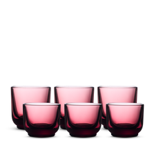 Fellow Pirch Espresso Glass 6 Pack—short, round glasses perfect for espresso creations.