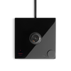 A black, square security camera with a design fit for any home barista’s coffee nook.