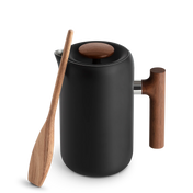 Clara French Press / Matte Black + Walnut