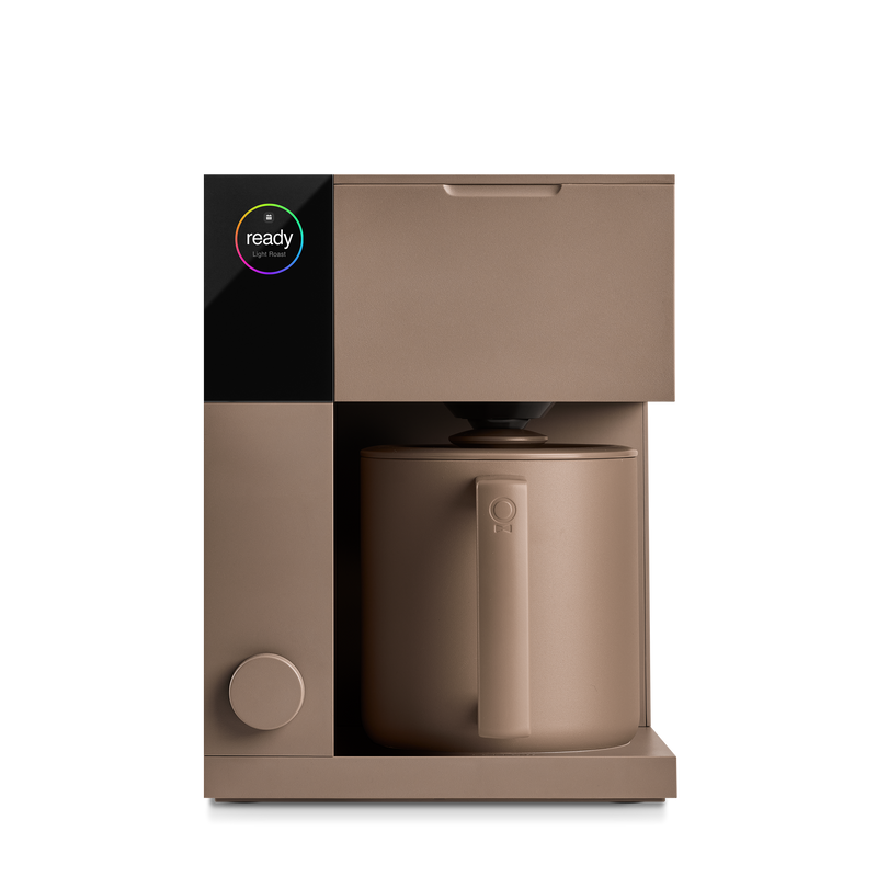 Fellow Aiden Precision Coffee Maker: modern brown auto pour-over with digital display.