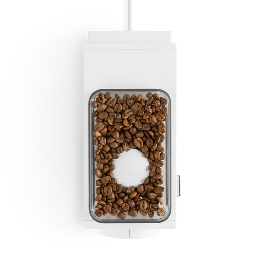 Fellow Coffee Grinder - Matte White Burr Coffee Bean Grinder Electric With  31 Settings for Drip, French Press & Cold Brew
