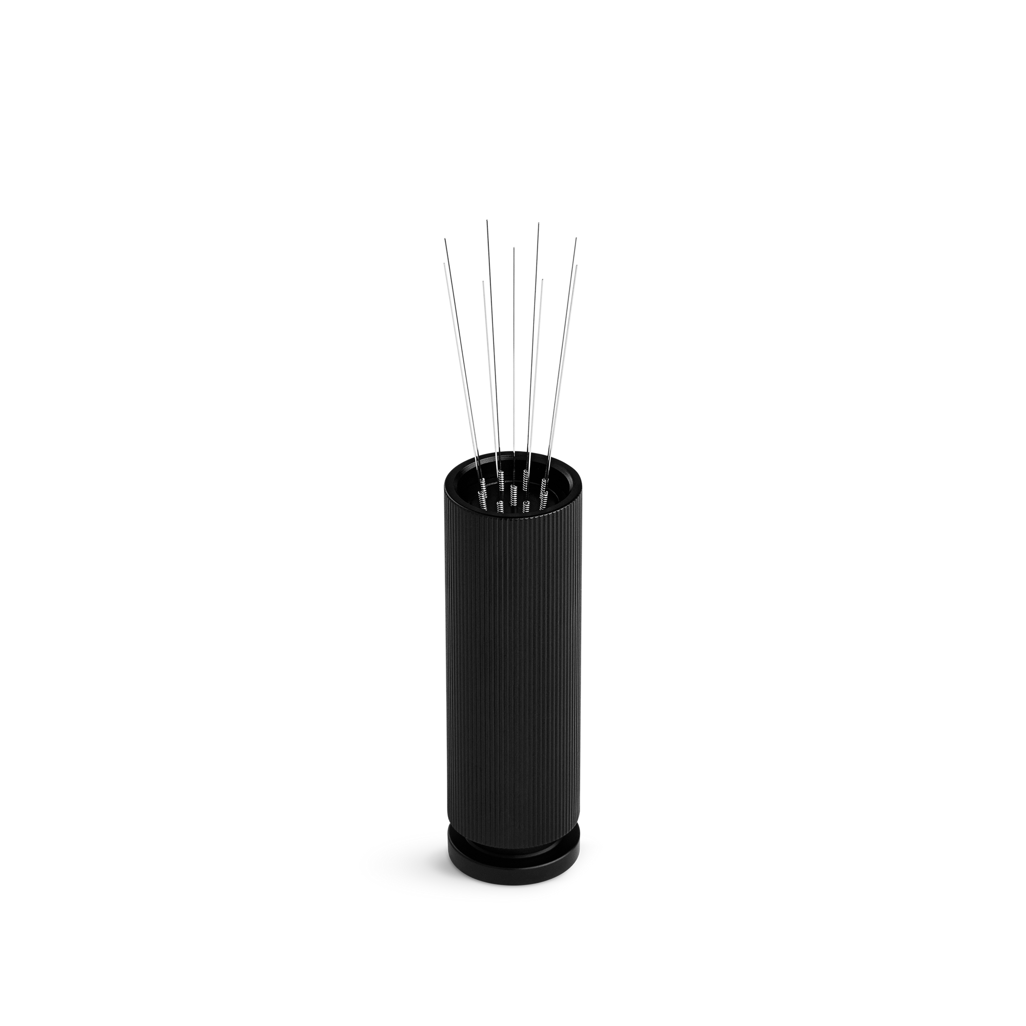 Fellow Espresso WDT Tool, black, holds incense sticks upright like an incense holder.