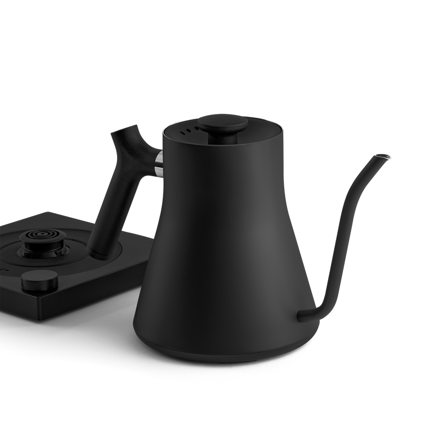Fellow Stagg EKG Electric Kettle | Matte Black with Cherry Accents