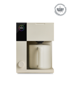 Fellow Aiden Precision Coffee Maker in Sesame with digital display and matching carafe.