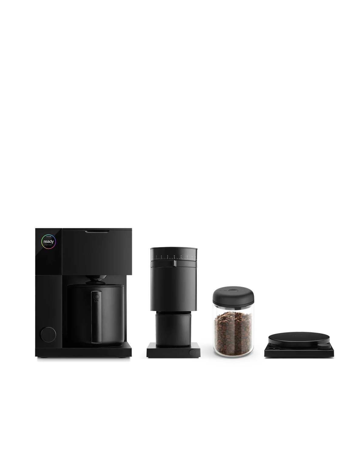 Fellow The Big Aiden Bundle: coffee maker, grinder, scale & specialty beans.