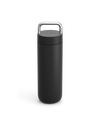 Fellow Carter Carry Travel Mug in matte black with silver handle shown on white background.