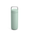 Fellow Carter Carry Travel Mug in Mint Chip with silver handle, on a white background.