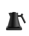 Fellow Corvo EKG Electric Kettle in matte black with modern design on a square base.