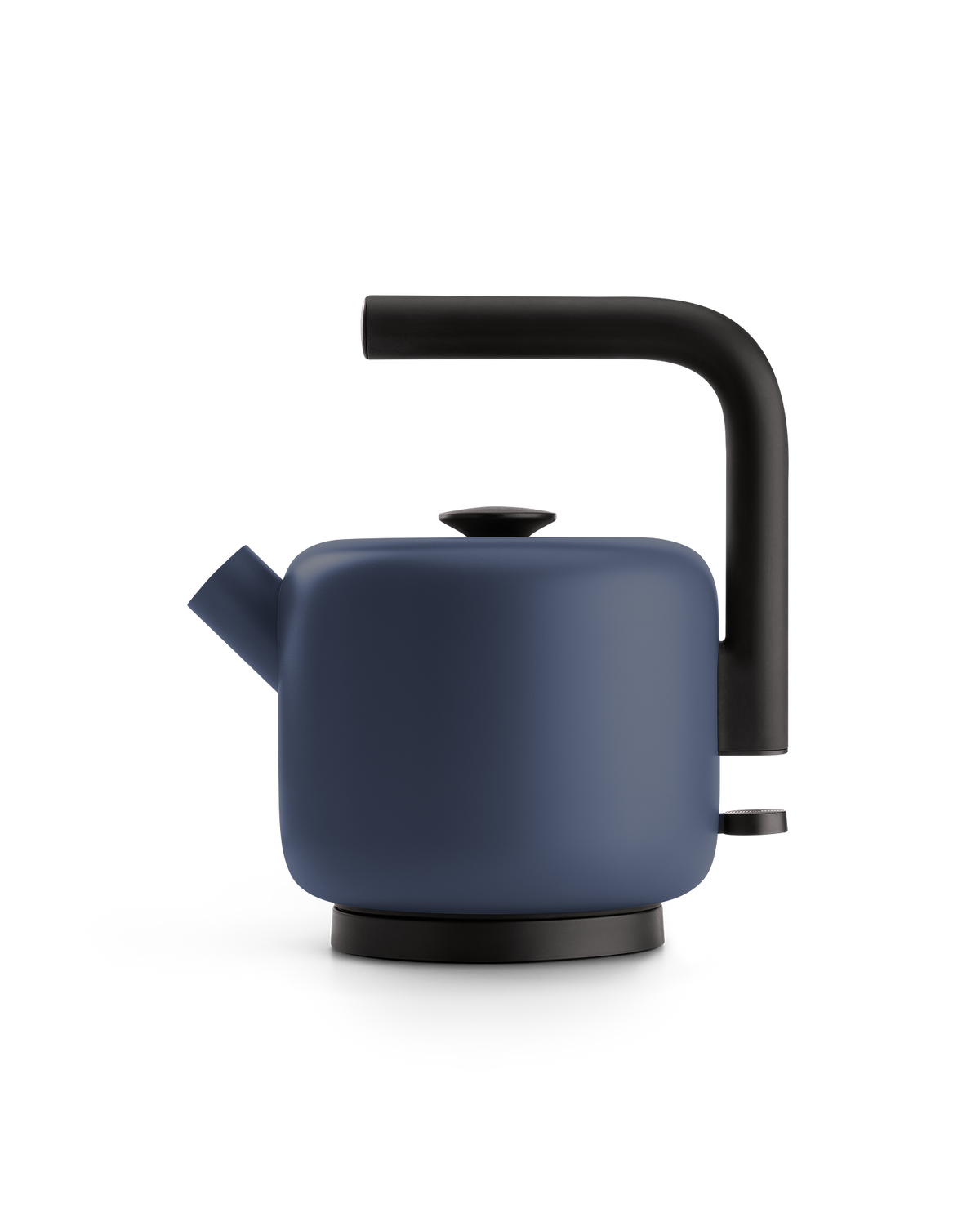 Fellow Clyde Electric Kettle in Storm Blue, 1.5L, black heat-resistant handle and base.