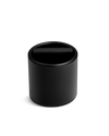 Fellow Espresso Knock Box with silicone bar, black, shown on a plain white background.