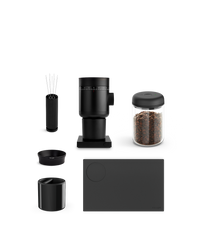 Fellow Opus 2 + Espresso Accessories Bundle: grinder set with jar for consistent espresso.