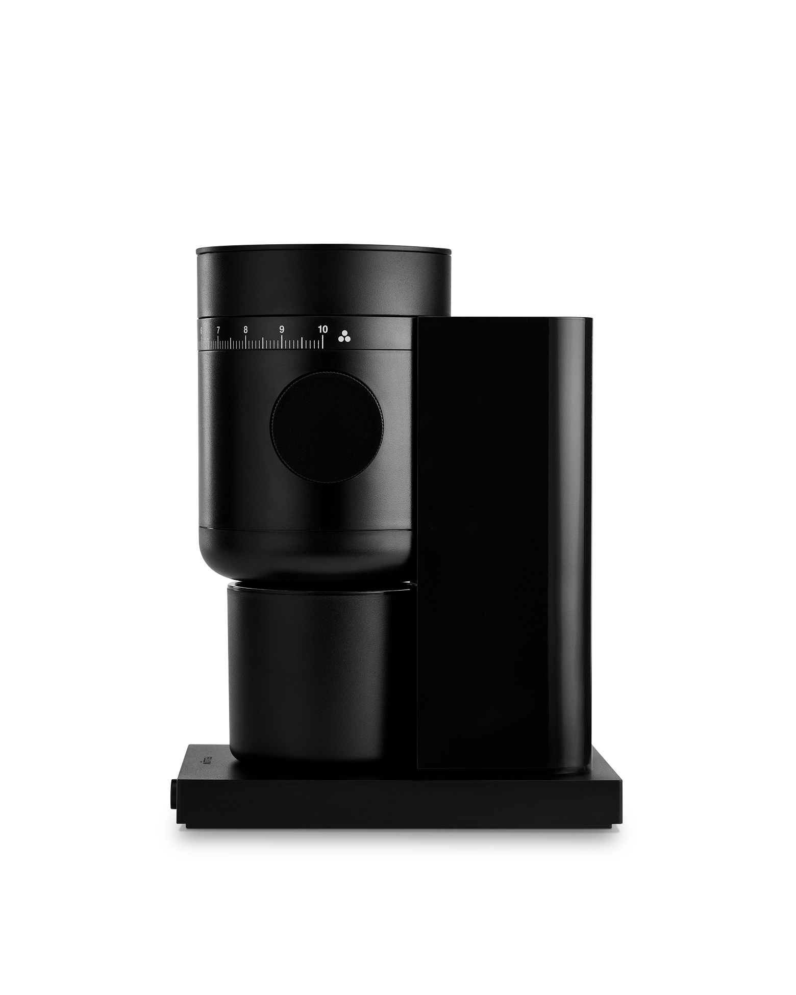 Fellow Opus 2 Conical Burr Grinder in matte black—minimalist and ideal for pour-over coffee.