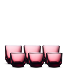 Fellow Pirch Espresso Glass 6 Pack—short, round glasses with flavor-enhancing design.