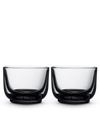 Two Pirch Espresso Glasses by Fellow are placed side by side on a plain white background.