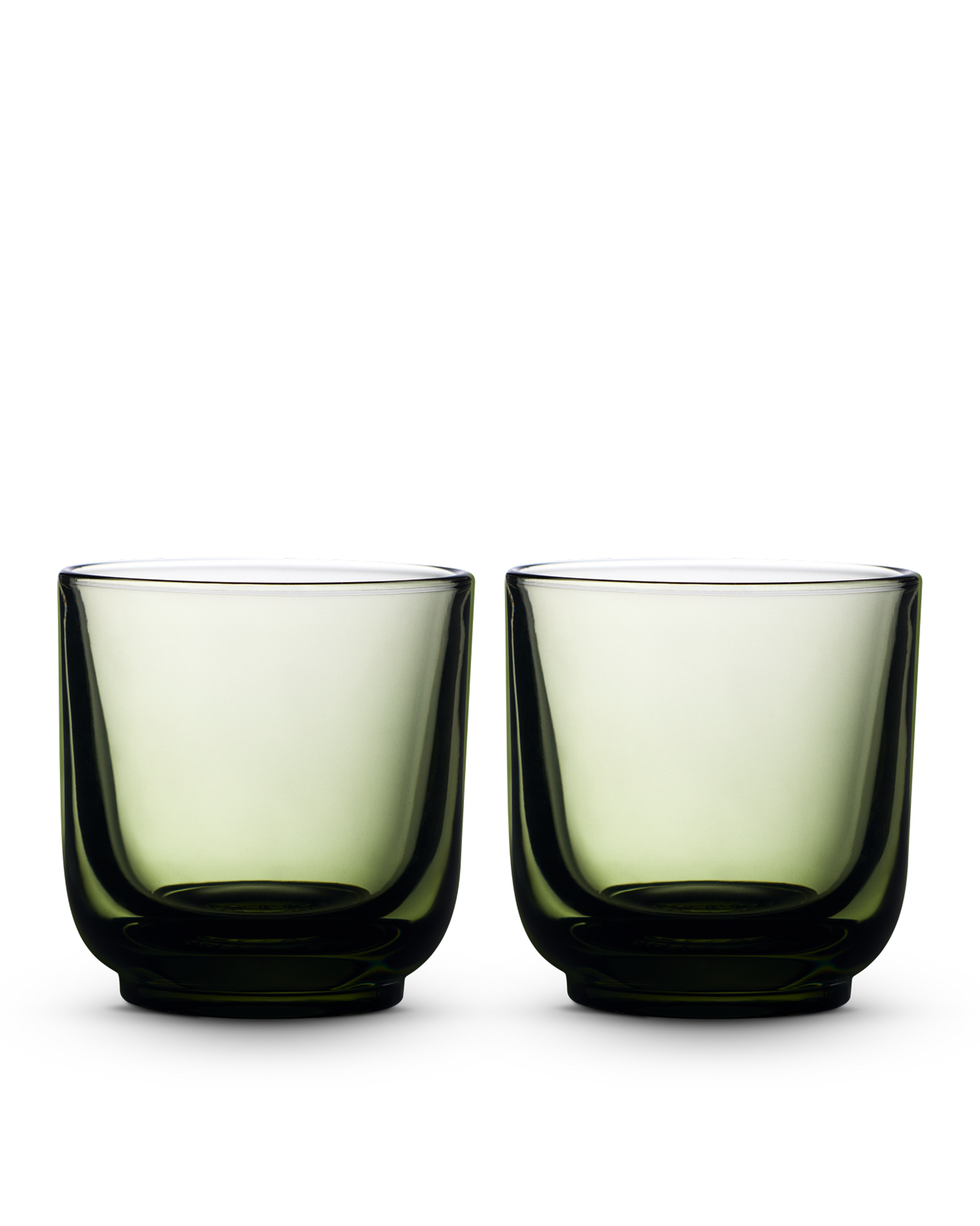 Two Pirch Espresso Glasses by Fellow on a plain white background.