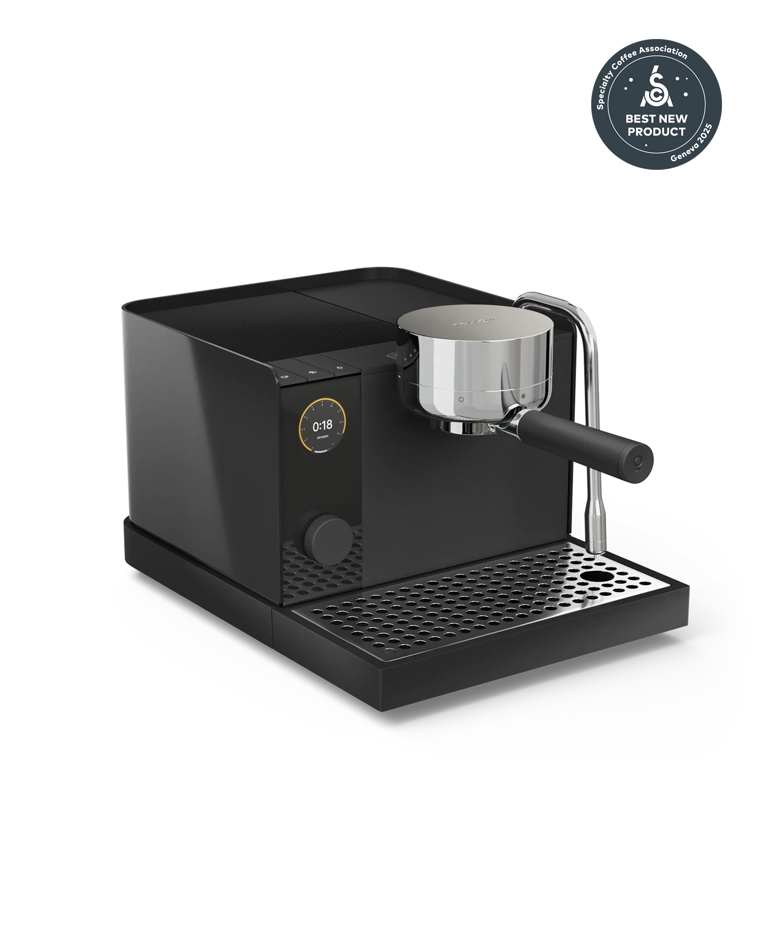 Fellow Espresso Series 1 in black with digital display, modern look, and consistent espresso.