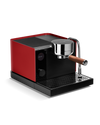 Fellow Espresso Series 1 in Cherry Red + Walnut features pressure control and wood portafilter.