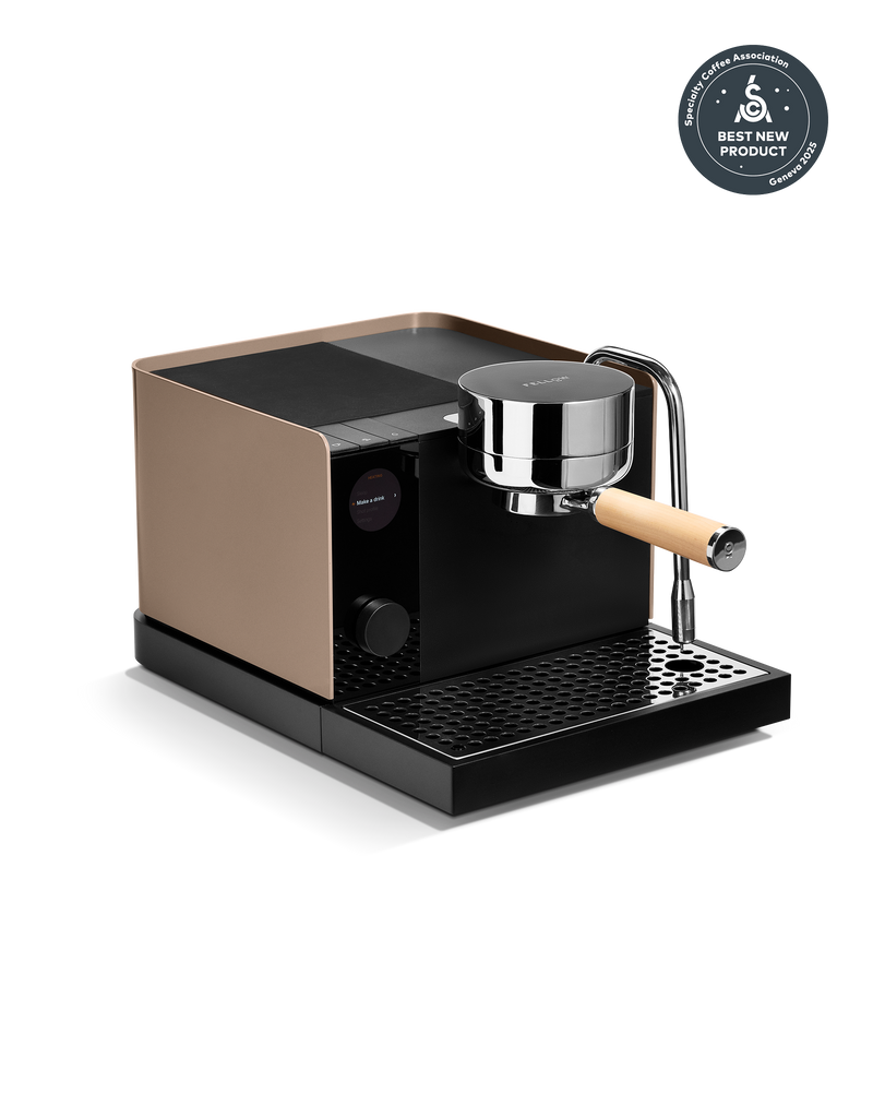 Fellow Espresso Series 1 in Malted Chocolate + Maple—easy, consistent espresso for beginners.