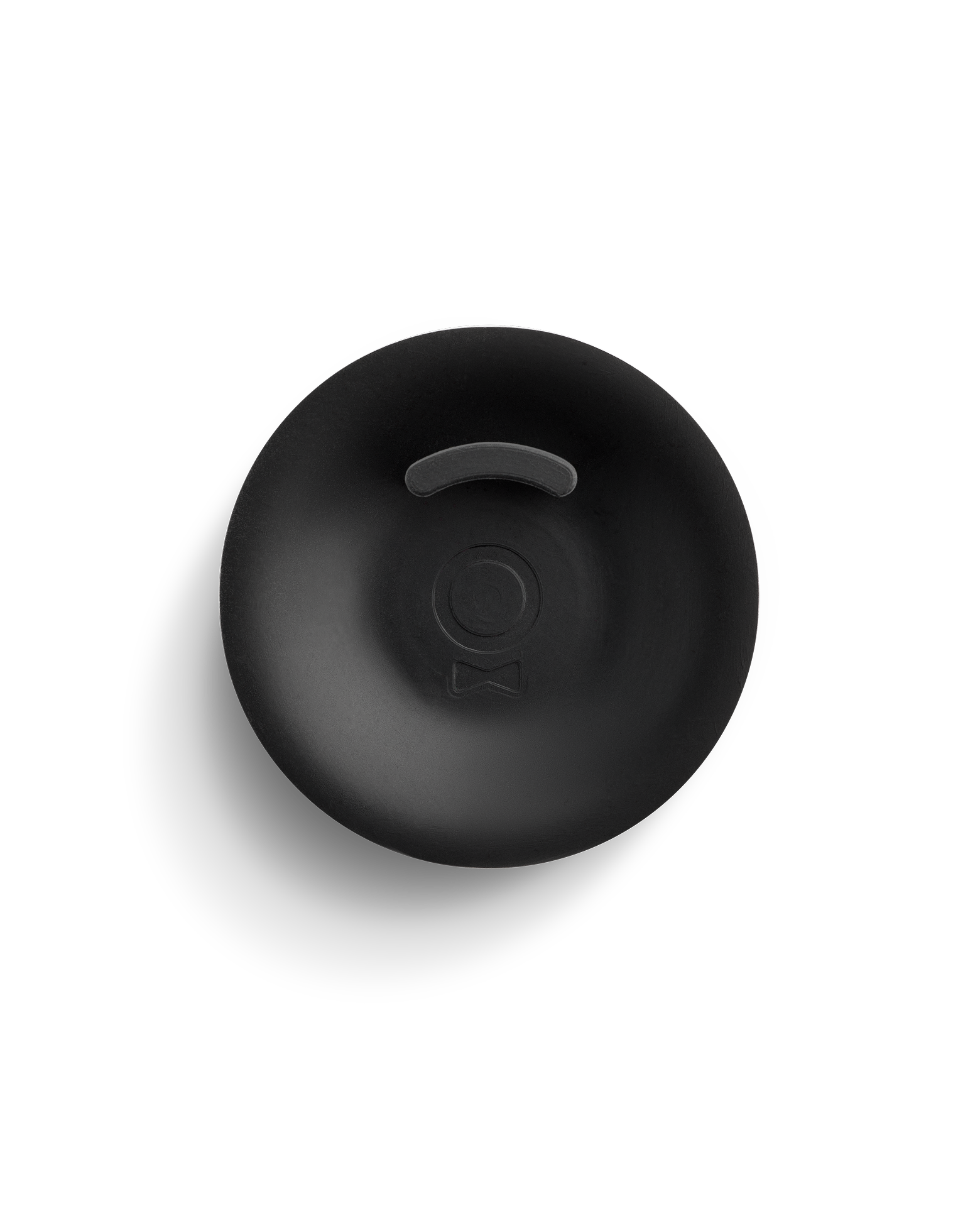 Fellow Series 1 Backflush Disc, black and circular with a small slit, viewed from above.