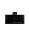 Fellow Series 1 Drip Tray Base, black plastic, rectangular, with three front-facing compartments.